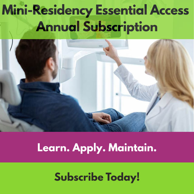 Dentist showing patient 3D airway rendering for PDS mini residency essential subscription