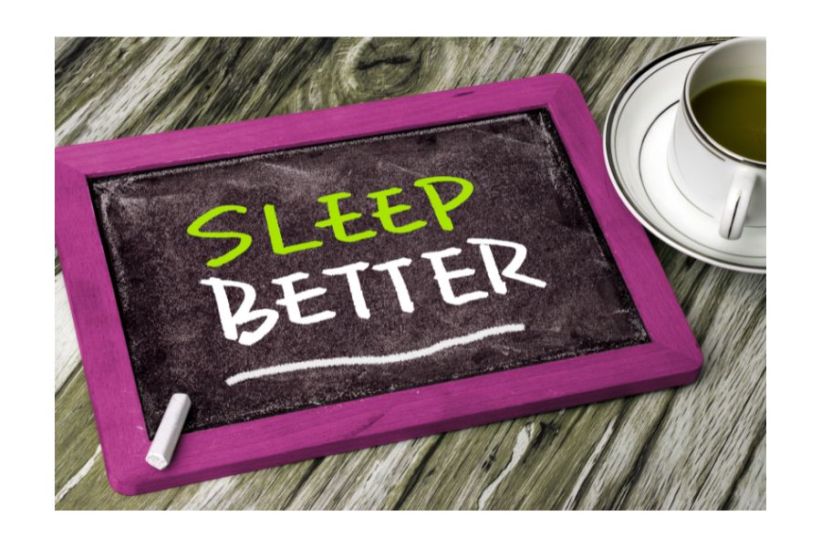 chalkboard that says Sleep Better